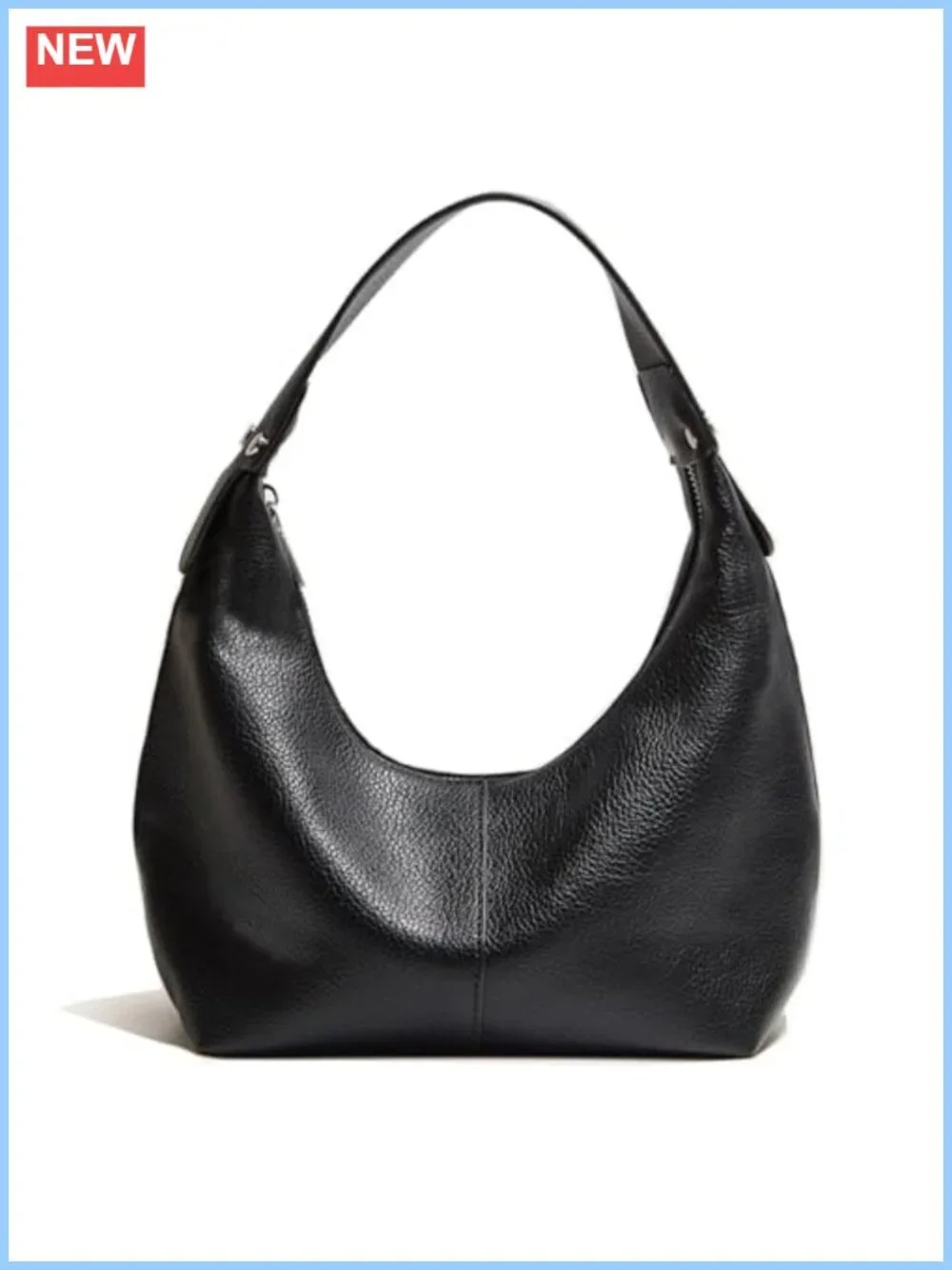 Vegan Leather Woven Hobo Shoulder Bag Y2K Tote Zipper Women